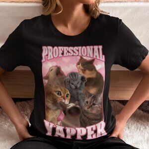 Professional Yapper Cat Meme T-Shirt | Fluent in Yapanese Tee